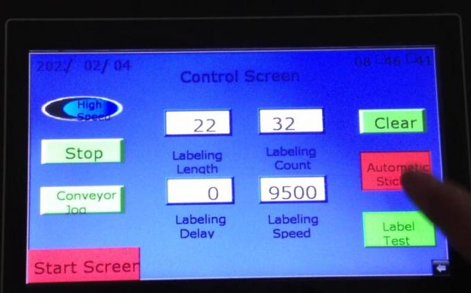 1000mm × 450mm 크기 평면 가방 상단을위한 자동적 인 평면 상표 도포 구