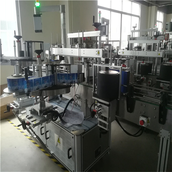 스티커 도포 구 기계, 목 / 정면 및 탑 두 배 포장 둥근 레테르를 붙이는 기계