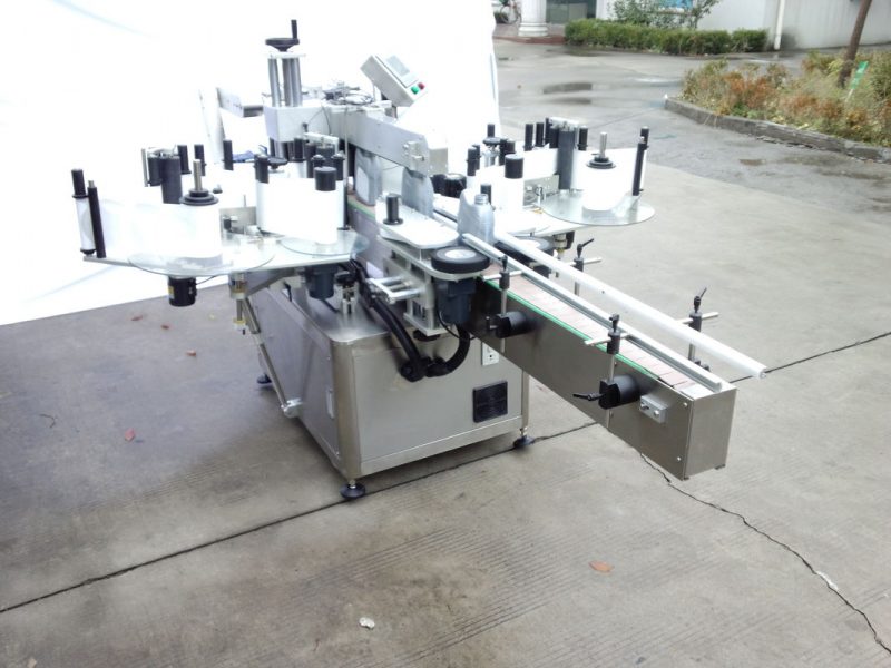 중국 타원형을위한 정면과 뒷쪽을 가진 자동적 인 쌍방 스티커 레테르를 붙이는 기계, 둥근, 고쳐지는 Aquare 병 협력 업체