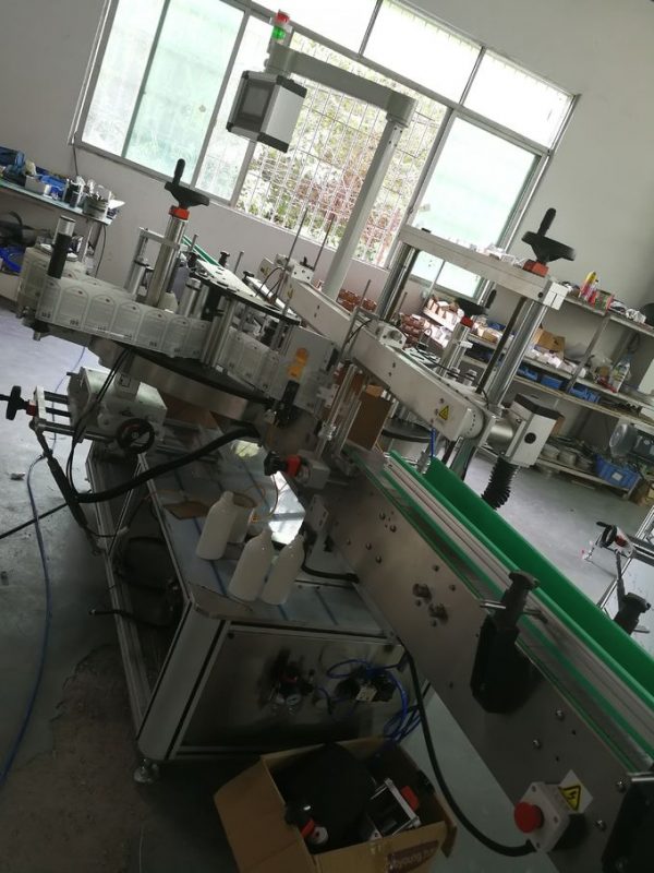 자동 접착 스티커 레테르를 붙이는 기계 정면과 뒷쪽, 병 상표 도포 구