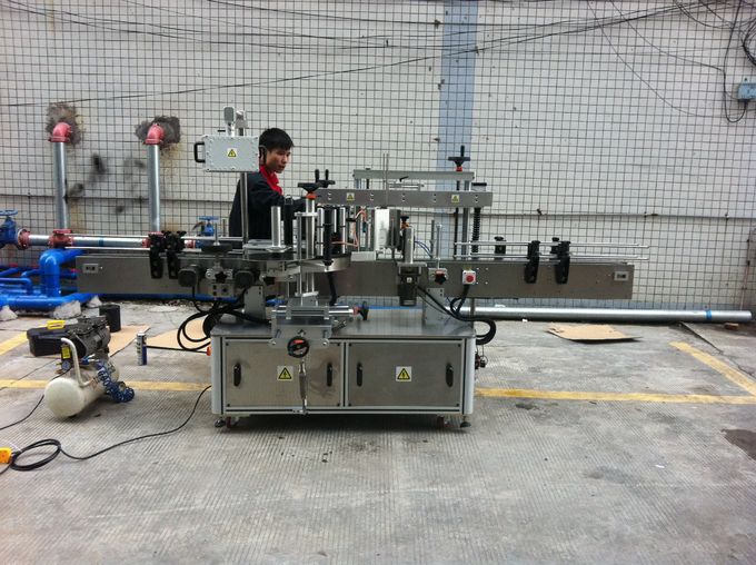 애완 동물 병을위한 가득 차있는 자동적 인 접착 성 둥근 병 레테르를 붙이는 기계 앞뒤